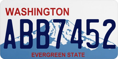 WA license plate ABB7452