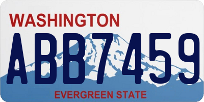 WA license plate ABB7459