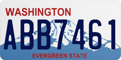 WA license plate ABB7461