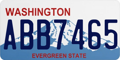 WA license plate ABB7465