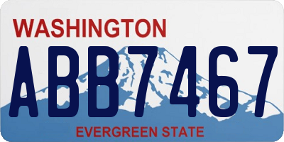 WA license plate ABB7467
