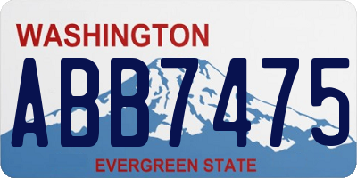 WA license plate ABB7475