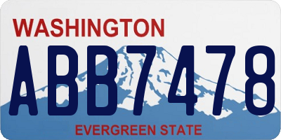 WA license plate ABB7478