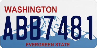WA license plate ABB7481