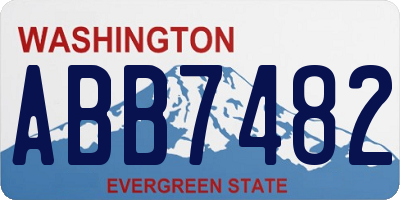 WA license plate ABB7482