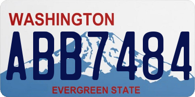 WA license plate ABB7484