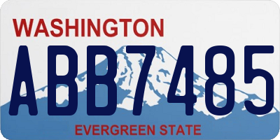 WA license plate ABB7485