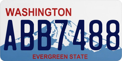 WA license plate ABB7488