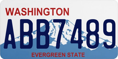 WA license plate ABB7489