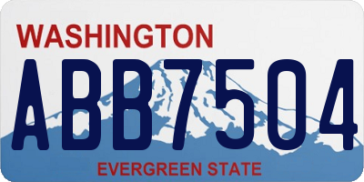 WA license plate ABB7504