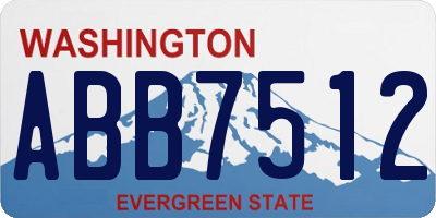 WA license plate ABB7512