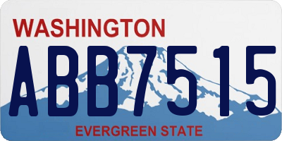 WA license plate ABB7515