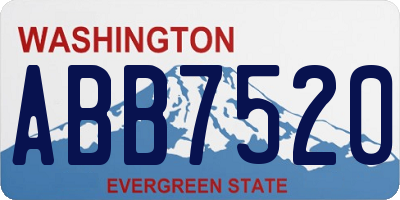 WA license plate ABB7520