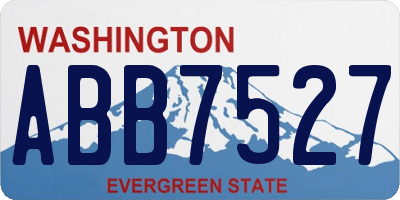 WA license plate ABB7527