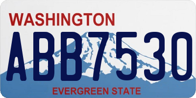 WA license plate ABB7530