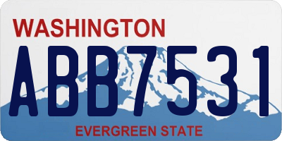 WA license plate ABB7531