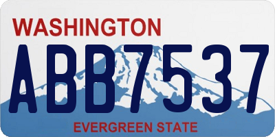 WA license plate ABB7537
