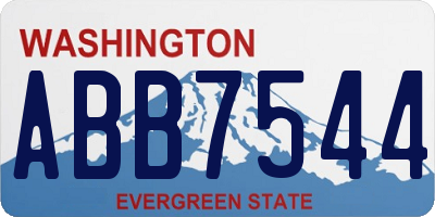 WA license plate ABB7544