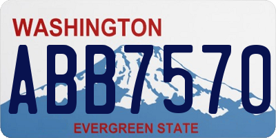 WA license plate ABB7570