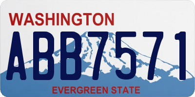 WA license plate ABB7571