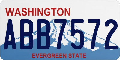 WA license plate ABB7572