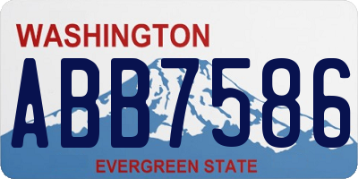 WA license plate ABB7586