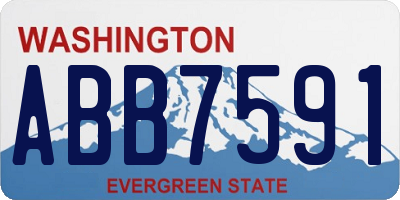 WA license plate ABB7591