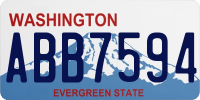 WA license plate ABB7594