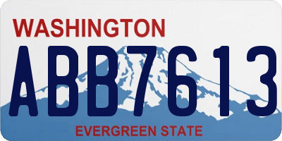 WA license plate ABB7613