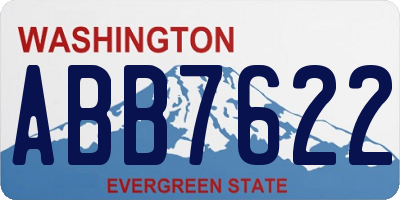 WA license plate ABB7622