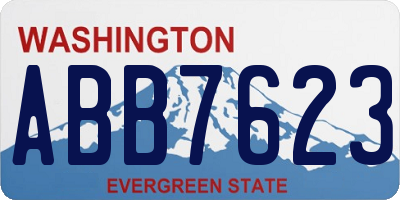 WA license plate ABB7623