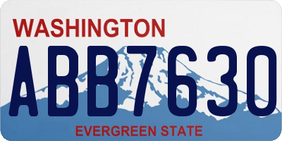 WA license plate ABB7630