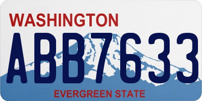 WA license plate ABB7633