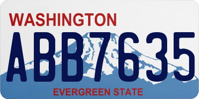 WA license plate ABB7635