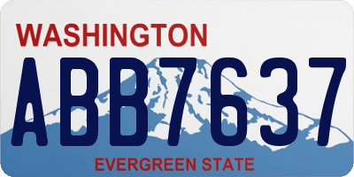 WA license plate ABB7637
