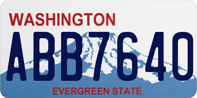 WA license plate ABB7640