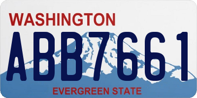 WA license plate ABB7661