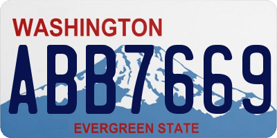 WA license plate ABB7669