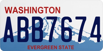 WA license plate ABB7674