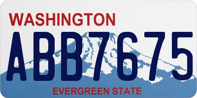 WA license plate ABB7675