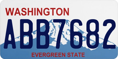 WA license plate ABB7682