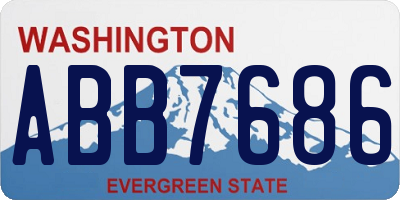 WA license plate ABB7686