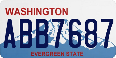 WA license plate ABB7687
