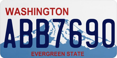 WA license plate ABB7690
