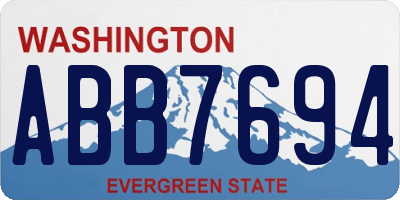 WA license plate ABB7694