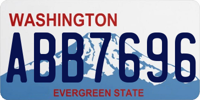 WA license plate ABB7696