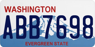 WA license plate ABB7698