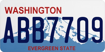 WA license plate ABB7709