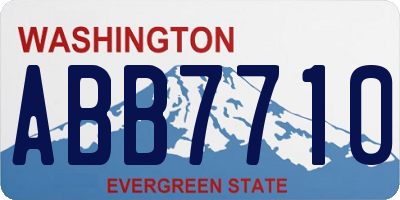 WA license plate ABB7710