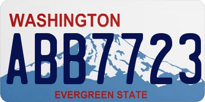 WA license plate ABB7723